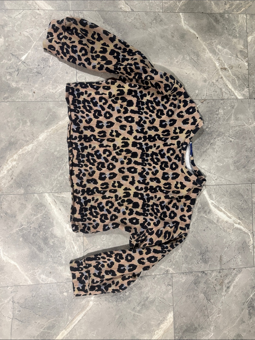 Zara Leopard Print Sweatshirt - Tan & Black